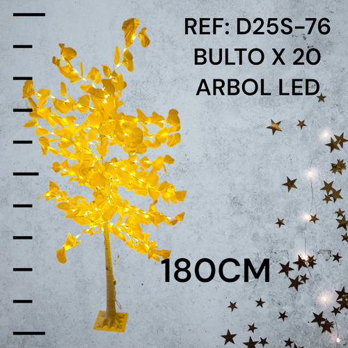 Arbol De Navidad Florial Led Color Amarill