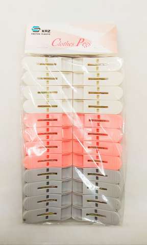 Pinza De Ropa X 24 Colores Varios Grande