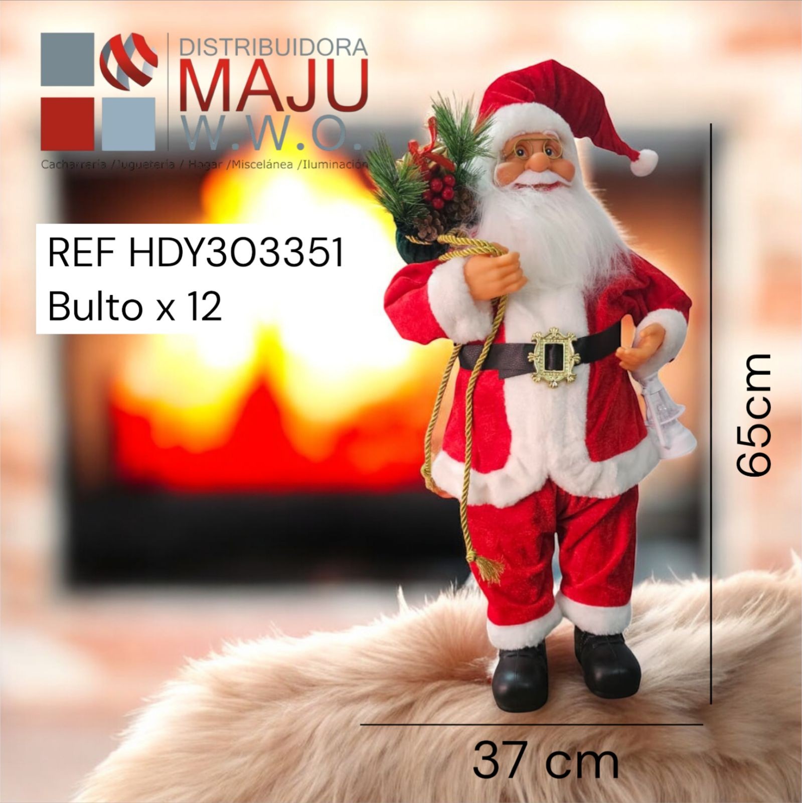 Muñeco De Navidad Santa Con Traje Tradic
