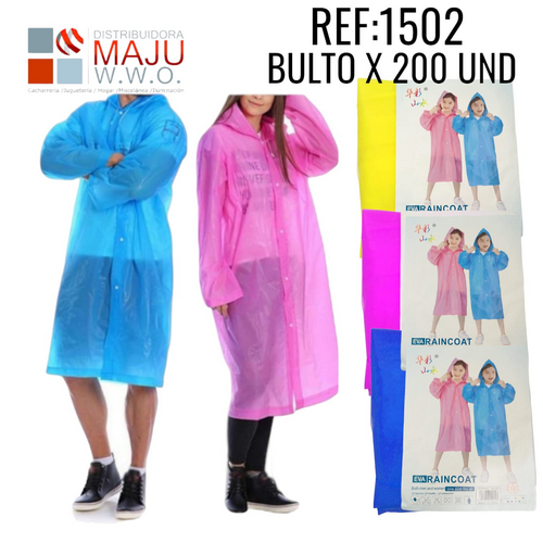 Impermeable Capa Colores Para Niños Y Niñas