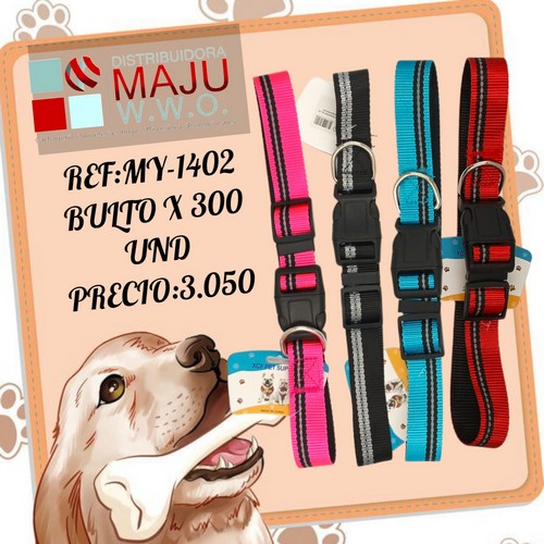 Collar Para Perro Colores Vivos 65 X 2.5 C