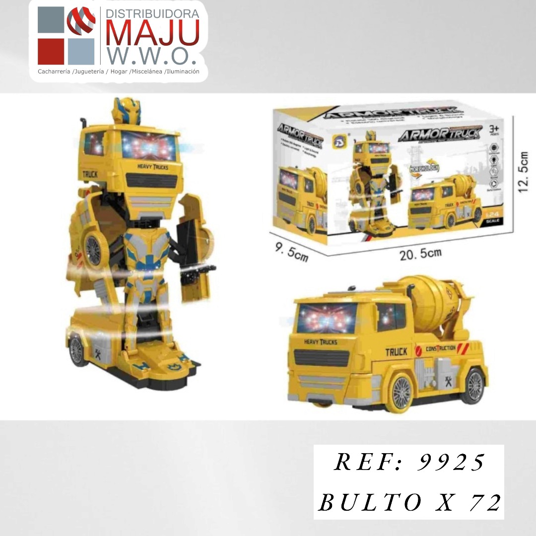 Juguete Transformer Carro Mezclador Con Pila
