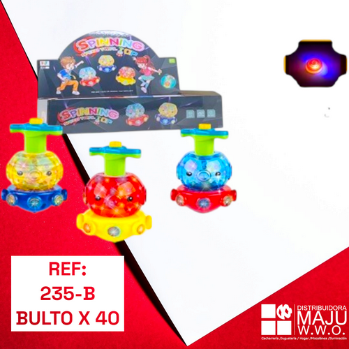 Juguete Trompo Figura De Pulpo Con Luces 12