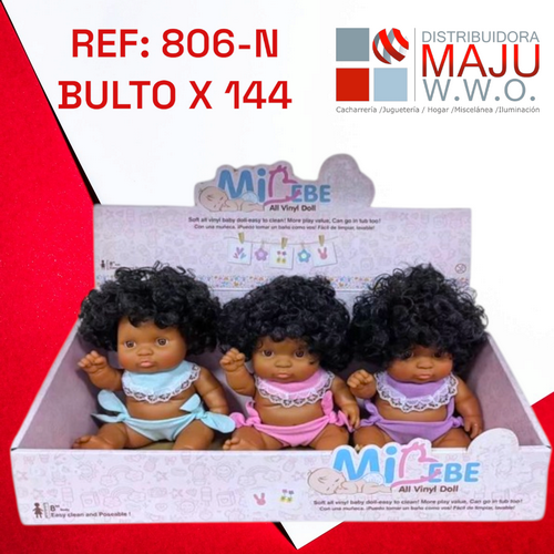 Bebe Para Niñas Set De 6 Pcs Pigmento Oscuro