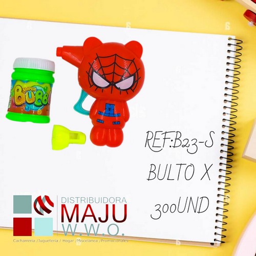 Burbujero Con Diseño De Hombre Araña 10X10Cm