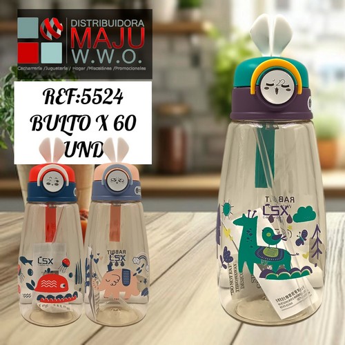 Botilo Acrilico Con Orejas Diseños Varios 650