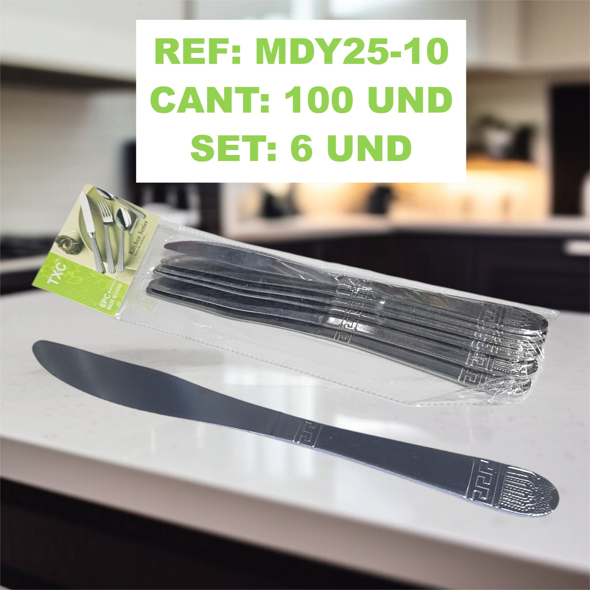 Mdy25-10 Set De Cuchillos Decoracion Geom