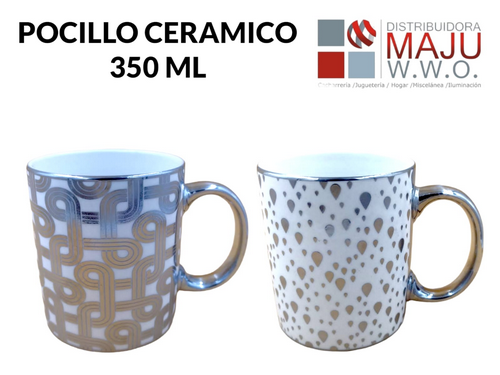 Mug Ceramico De 8X9.5Cm 350Ml Diseños Plate