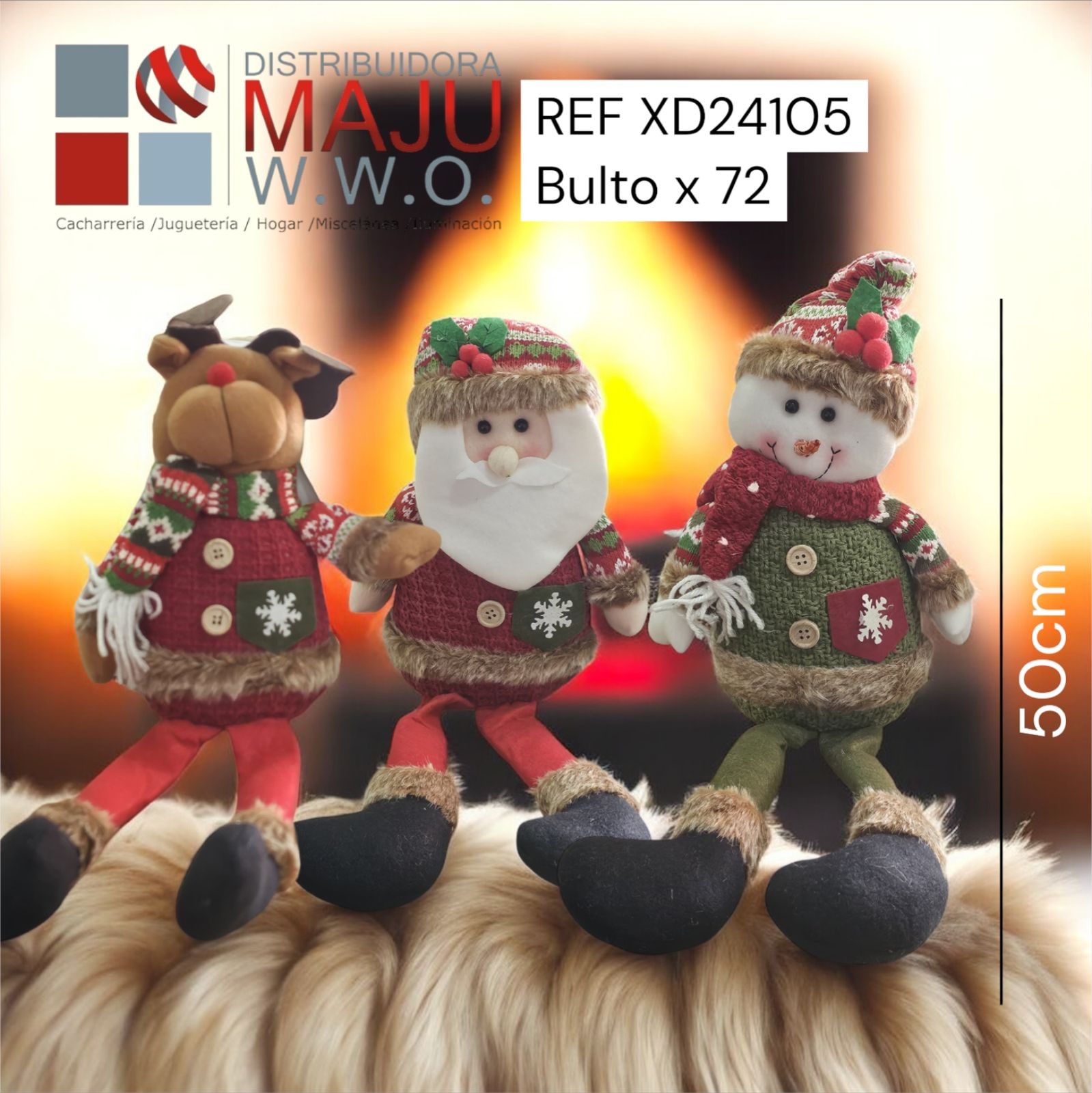 Muñeco De Navidad Patas Largas Con Bolsill
