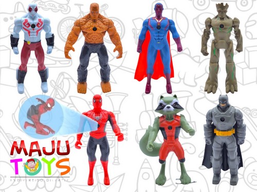 0893-/9-18 Super Heroes Y Villanos Con Proyector E
