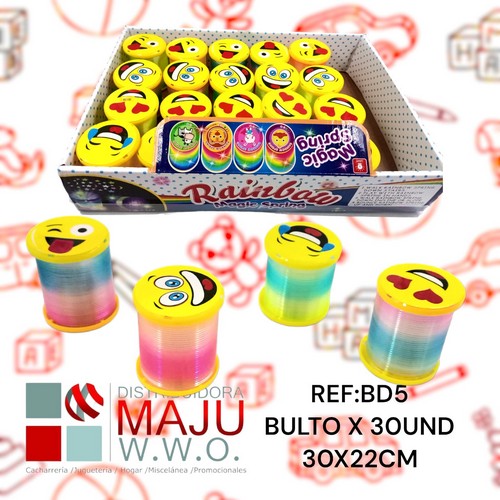 Resortes Magicos Pequeños Con Emoticos Caja X2