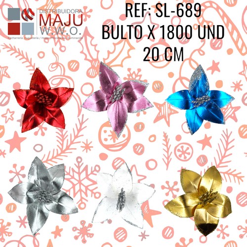 Pin Navideño Florr Pequeña Colores Escharch
