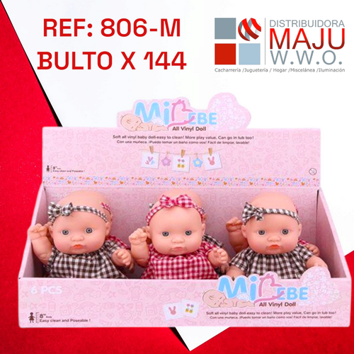 Bebe Para Niñas Set De 6 Pcs Pigmento Claros