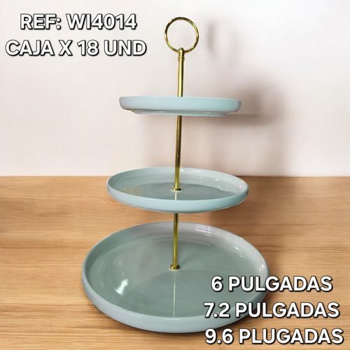 Bandeja Presentacion Ceramica Tres Pisos