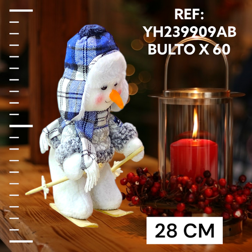 Muñecos De Navidad Esquiando Con Acceso