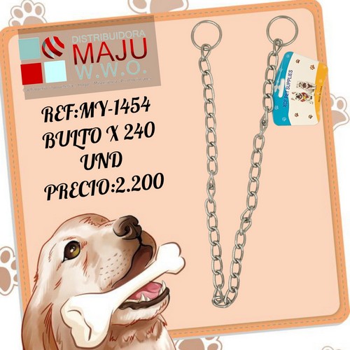 Collar Mascota Cadena 60 X 1.2 Cm