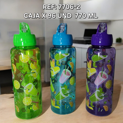 Botilo 770 Ml Redondo Decoracion Limonada