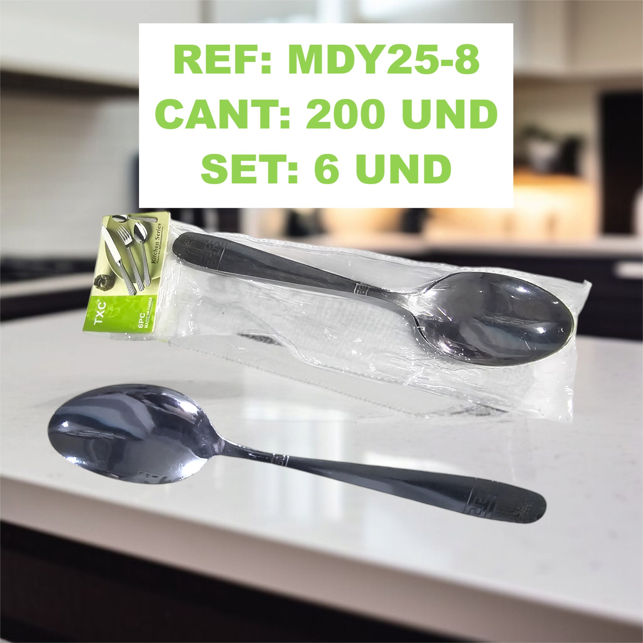 Mdy25-8 Set De Cucharas Decoracion Geomet