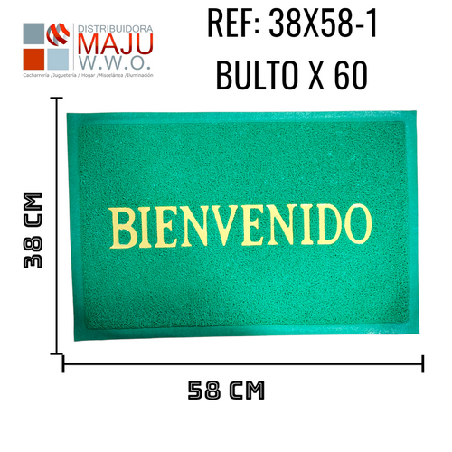 38X58-1 Tapete 3Atrapa Mugre Bienvenidos De 38X58C