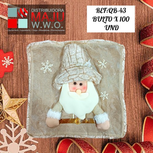 Forro Cojin De Navidad Personajes 42X26Cm