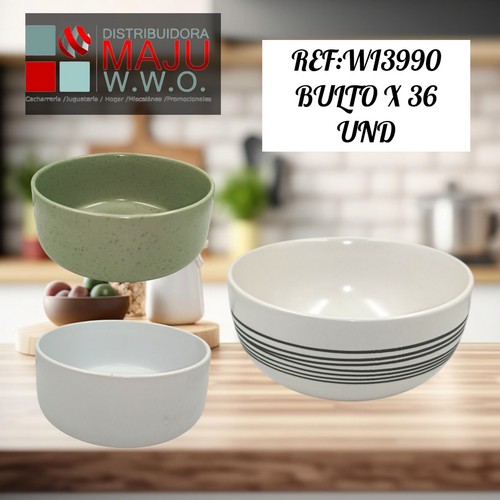 Tazon Ceramico Zen Surtiido Colores De 650M