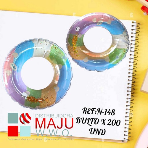 Inflable Para Piscina Rueda Arcoiris Escarch