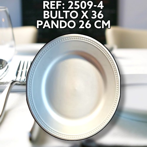 Plato Ceramico Blanco 26 Cm Borde En Reliev