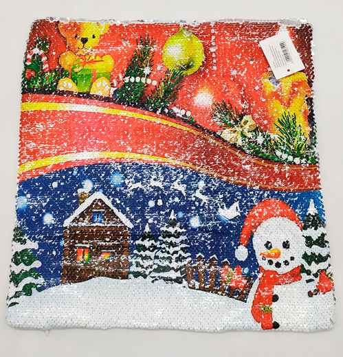 Cojin Navideño Lentejuelas Con Diseños