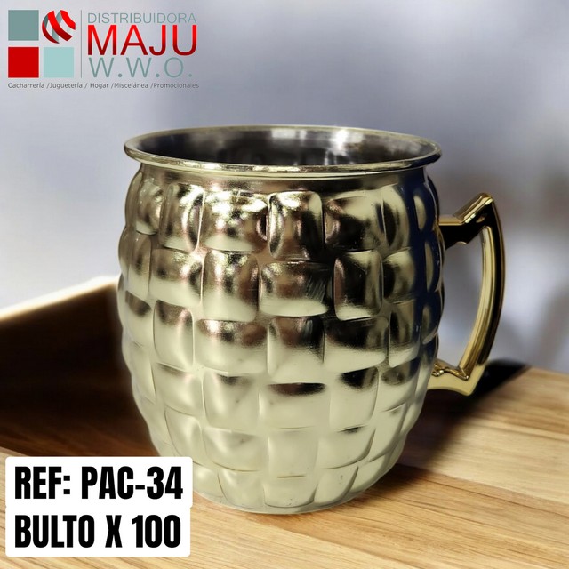 Pocillo En Acero Inoxidable 550Ml Color Dor