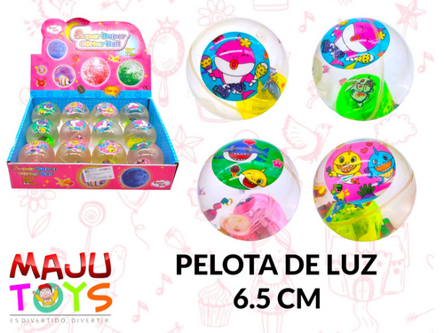 Pelota Loca De Agua Con Luz Y Tazo Tiburone