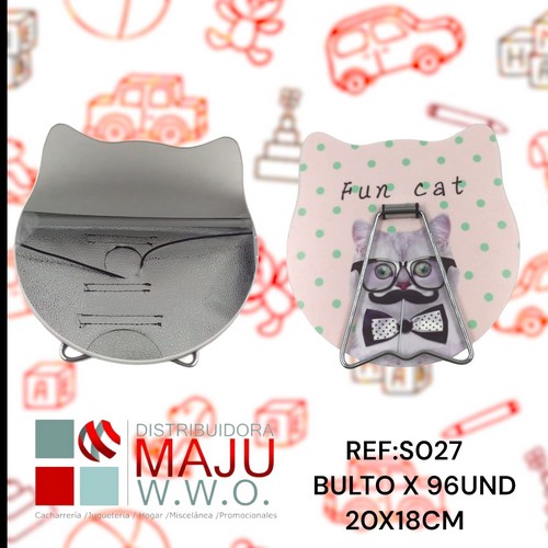 Espejo Forma De Gato De 20X18Cm {Do868}