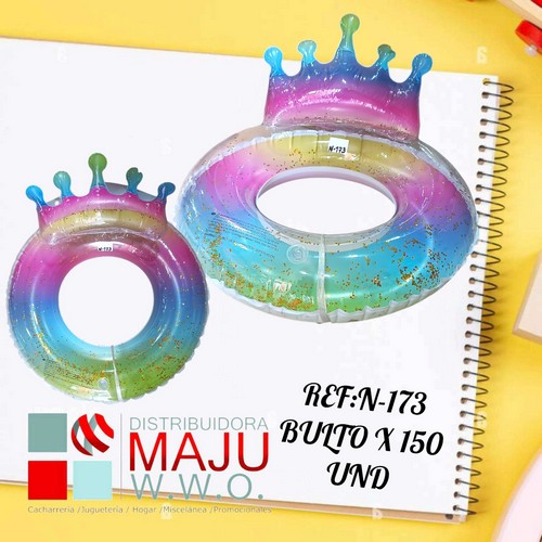 Inflable Para Piscina Rueda Corona Escarchad