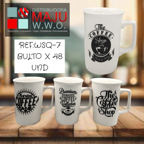 Pocillo Ceramico Largo Con Mensajes En Lette