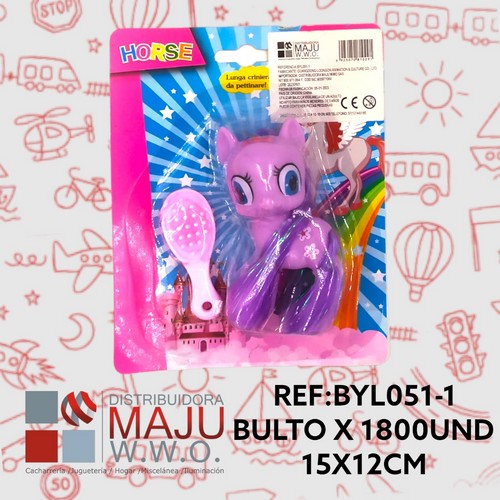 Byl051-1 Pony Con Cepillo Para Peinar En Blister 1
