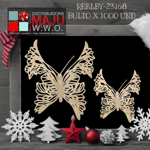 Mariposas Navideñas De 18Cm