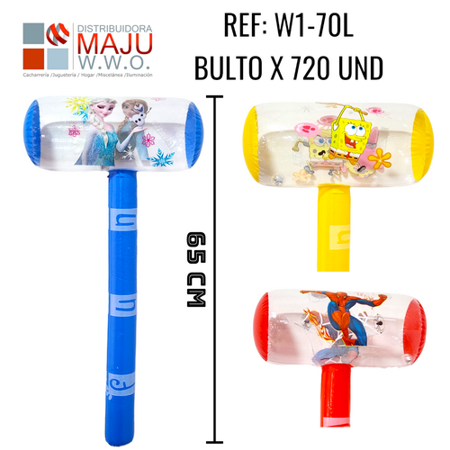 W1-70L Matillo Inflable Con Luz Grande Colores Y F
