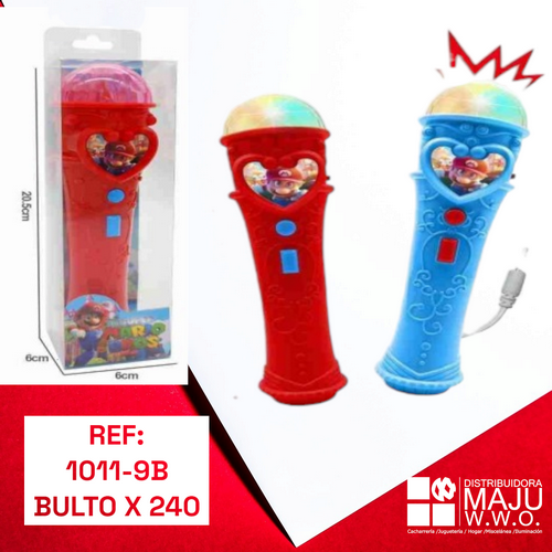 Microfono Infantil Super Mario Con Luces Y