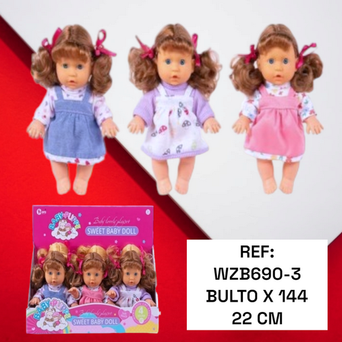 Set Pcs 6 Muñecas Para Niña Con 4 Sonidos