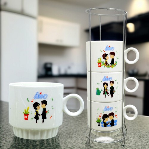 Juego De Pocillos 250 Ml Diseño Parejas