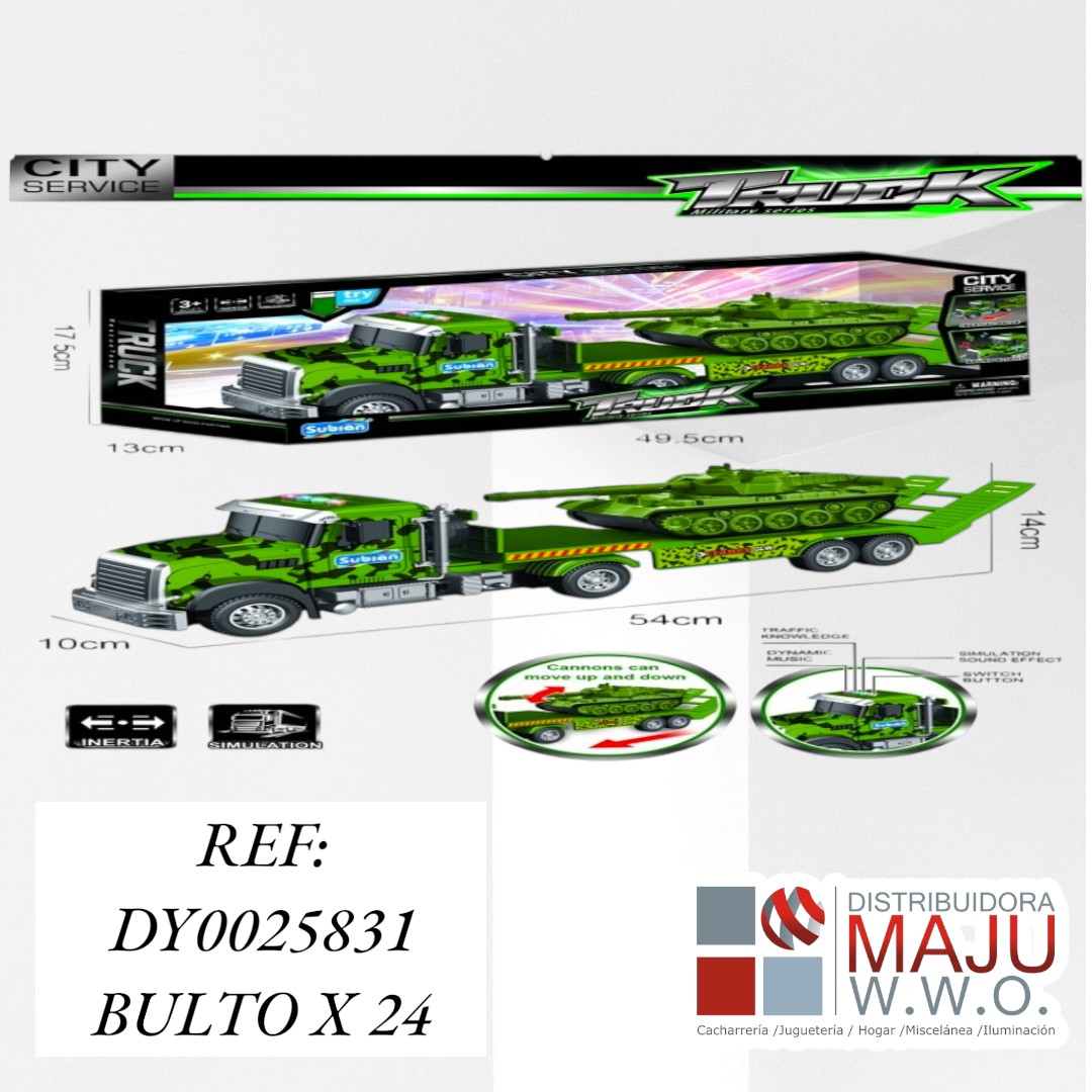 Camion Para Niños Transportador Militar