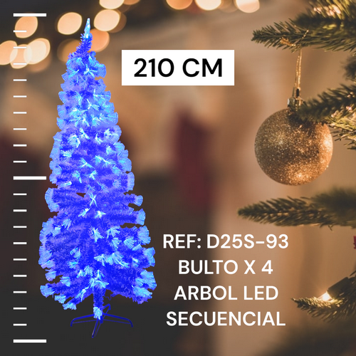 Arbol De Navidad En Fibra Optica En Color
