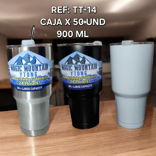 Termo 900Ml Pitillo Metalico Para Frio Manti