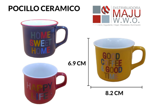 Pocillo Ceramico Esmaltado Colorex Coffe Br