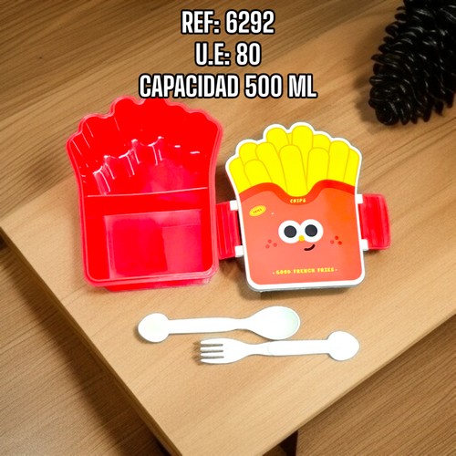 Lonchera Para Niños Con Cubiertos Papas A La