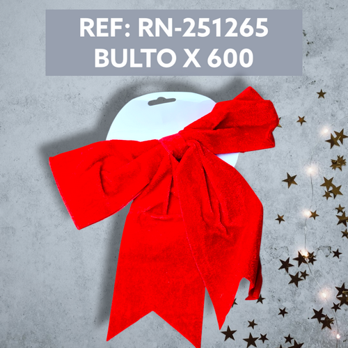 Decoracion Navideña Moños Rojos De Felpa