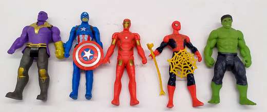 Muñecos Super Heroes En Bolsa X 5 Pequeños