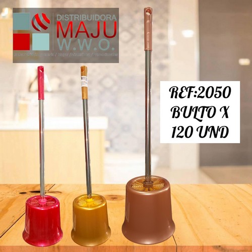 Cepillo De Baño Mango Dos Colores Con Base Ci