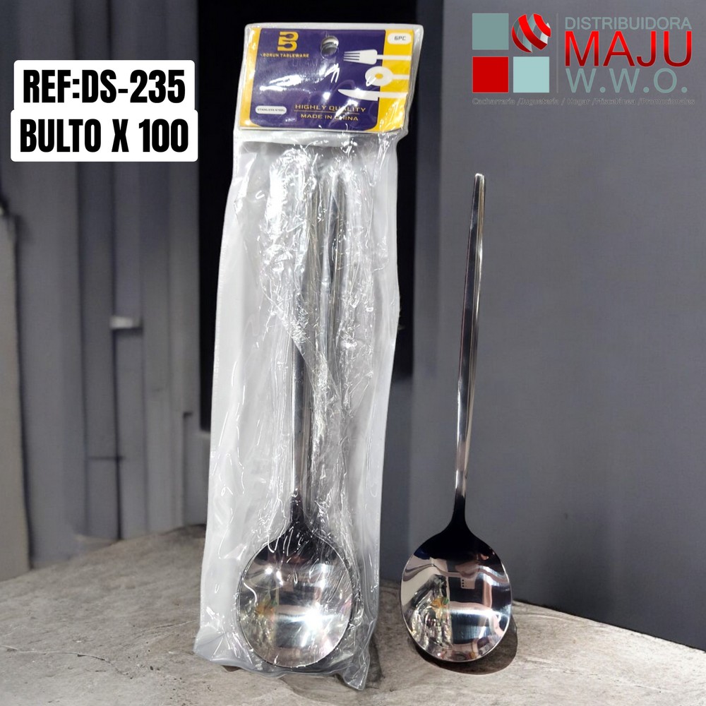 Set De Cucharas Tipo Gurmet X 6 Plateadas