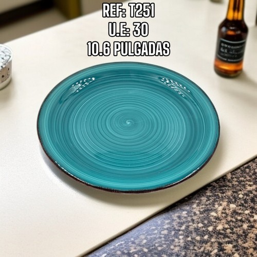 Plato Pando En Ceramica De 27Cm Colores