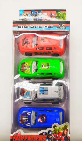 626-09A Set De Carro X 4 Colores Heroes